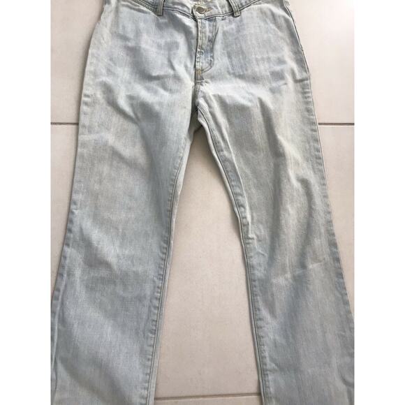 Jill Stuart Cotton Side Slit Straight Leg Denim Jeans FLAWS - Picture 7 of 12